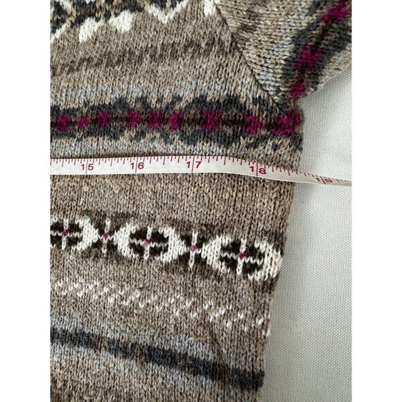 Old Navy Y2K Fair Isle Striped Pullover V-Neck Sweater Medium Cozy Cabincore '09 - Picture 7 of 7
